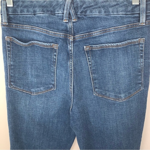 Good American High Rise Indigo Blue Ankle Distressed Jeans Classic 30 - Picture 9 of 9